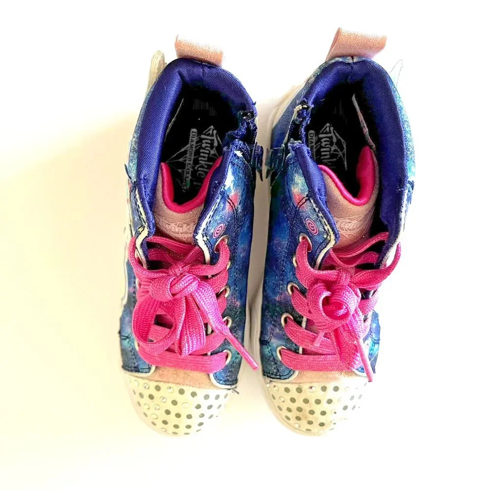 Skechers Twinkle Magic Hot Pink Kids Preschool Unicorn Casual Shoe SZ11.5 Flaws